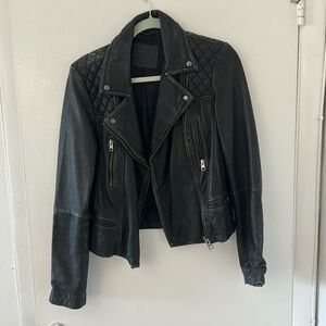 All saints size 8 leather jacket